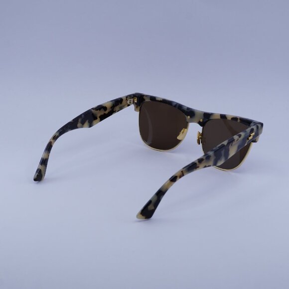 Bottega Veneta BV1003S 003 Sunglasses Ivory Havana Square Frame, Brown Lenses main image 10